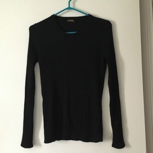 LOUIS VUITTON Uniformes Black Ribbed Crew Neck Sweater S
